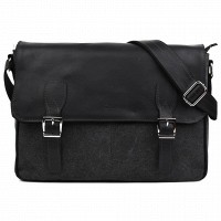 Мужская сумка через плечо из кожи и ткани TARWA RAg-7022-3md