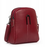 Молодежный клатч из кожи ALEX RAI 88089 bordo