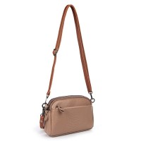 Женский молодежный кожаный клатч ALEX RAI 19204 khaki