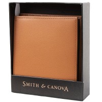  	Кошелек мужской кожаный Smith & Canova FUL90015-BLK-TAN