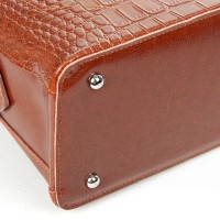 Женская кожаная сумка ALEX RAI 8542 coffee croco