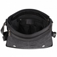 Мужская сумка через плечо из кожи и ткани TARWA RAg-7022-3md