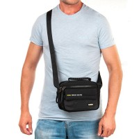 Мужская тканевая сумка через плечо Lanpad 4120 black