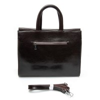 Женская кожаная сумка классическая ALEX RAI 5052 brown croco