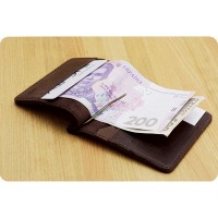 Мужской кожаный зажим для купюр BlankNote 1.0 орех