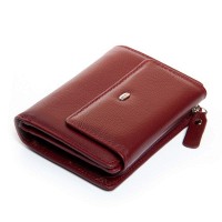 Женский кожаный кошелек Bright DR. BOND WS-31 wine red
