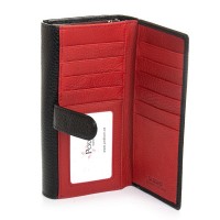Женский кожаный кошелек BR DR. BOND W46-4 black-red