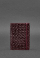 Кожаная обложка для паспорта BlankNote 2.0 бордовая Карбон BN-OP-2-VIN-KARBON
