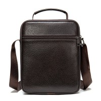 Мужская кожаная тёмно-коричневая сумка Vintage 14991