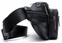 Мужская кожаная сумка на пояс Vintage 20205 