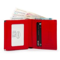 Женский кожаный кошелек Bright DR. BOND WS-33 red