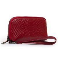Женская кожаная косметичка Cosmetic 60095-4 bordo