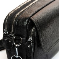 Женский молодежный кожаный клатч ALEX RAI 3904 black