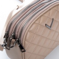 Женский молодежный кожаный клатч ALEX RAI 60065 beige