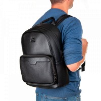 Мужской рюкзак кожаный BRETTON 2004-20 black