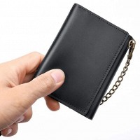 Мужской кожаный кошелек на цепочке Vintage 20244