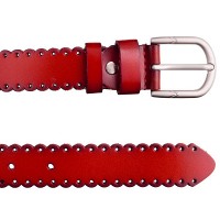 Женский кожаный ремень AMO stamo3002-red