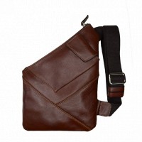 Мужская кожаная сумка-слинг Grande Pelle 721623
