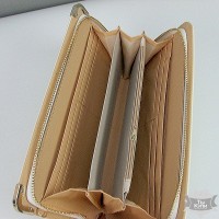 Женский белый стильный кошелек-клатч на змейке