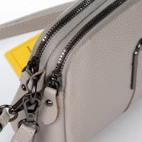 Женский молодежный кожаный клатч ALEX RAI 99101 beige