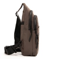 Мужская тканевая сумка-слинг Lanpad 83045 brown бол