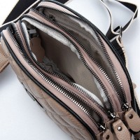 Женский молодежный кожаный клатч ALEX RAI 17001 beige