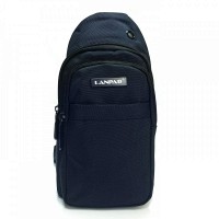 Мужская тканевая сумка-слинг Lanpad 35001 blue