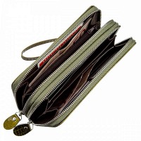 Женский кошелёк из эко кожи на 2 молнии KIVI Хамелеон 19023