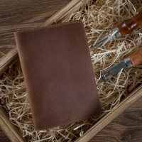 Обложка для паспорта из кожи HiArt PC-01 Shabby Cumaru