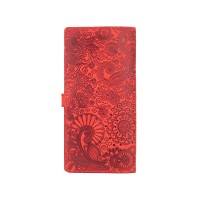 Тревел-кейс из кожи Hi Art TC-01 Shabby Red Berry Mehendi Art