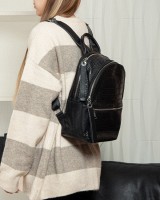 Женский кожаный рюкзак ALEX RAI 95518-9 black