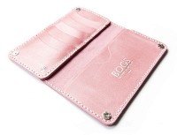 Женское портмоне ручной работы из кожи BOGZ Long CH Pink P48M44S4