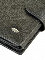 Мужской кожаный черный кошелек Classik dr.Bond MS-14 black