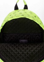 Детский стеганый рюкзак Poolparty с уточками салатный backpack-theone-salad-ducks
