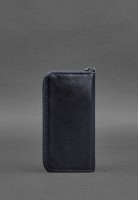 Кожаное портмоне на молнии  BlankNote 6.1 Темно-синее BN-PM-6-1-NAVY-BLUE