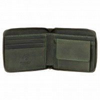 Кожаное портмоне с RFID защитой Visconti 702 oil grn