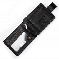 Мужской кожаный кошелек  DR. BOND M8-1CK black