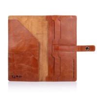 Тревел-кейс из кожи Hi Art TC-01 7 wonders of the world рыжий