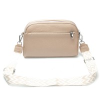 Женский молодежный кожаный клатч ALEX RAI 99092 beige