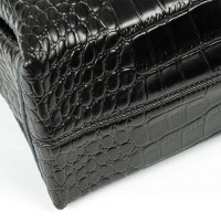 Женская кожаная сумка ALEX RAI 1561 black croco