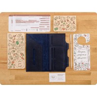 Тревел-кейс кожаный ручной работы кожи BlankNote 3.0 ночное небо