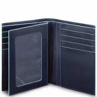 Кожаный кошелек Piquadro BL SQUARE/N.Blue PU4520B2R_BLU2