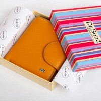 Женский кожаный кошелек Rainbow DR. BOND WRS-415-1 yellow