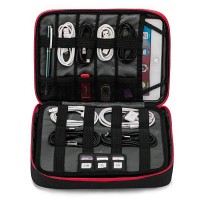 Органайзер для электроники BAGSMART (BM0200084A001) чёрный с красным