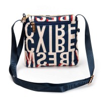 Летняя тканевая сумка Jielshi 2610-2 blue letters
