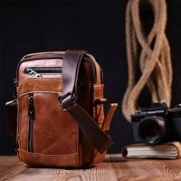 Мужская кожаная сумка через плечо Vintage 20827 