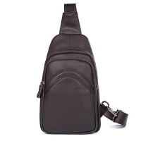 Кожаный коричневый мини-рюкзак John McDee jd4013q