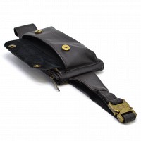 Мужская кожаная сумка бананка, сумка напоясная TARWA GC-8136-3md