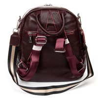 Женский кожаный рюкзак ALEX RAI 8907-9 bordo