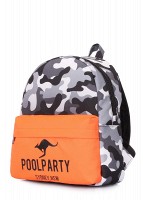 Женский тканевый рюкзак POOLPARTY Mini mini-camo-orange